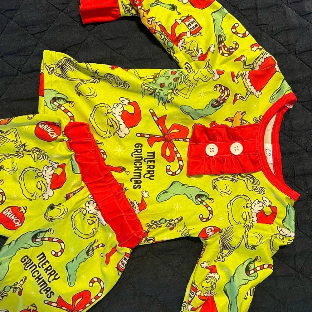 Merry Grinchmas Kids Pajama Set 6-12 months